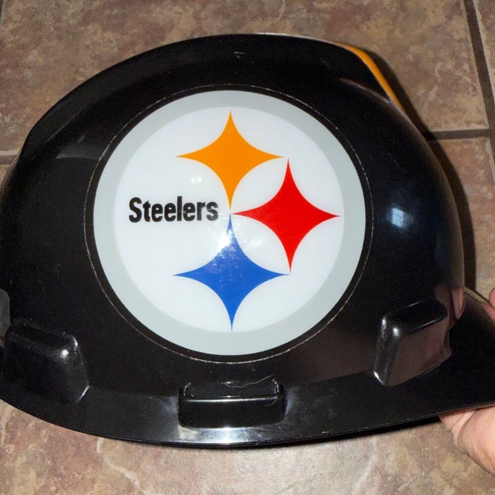 Pittsburgh Steelers NFL Full Size MSA Safety Hard Hat Helmet Medium Black